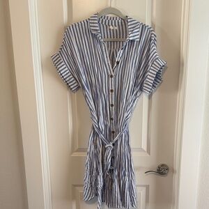 Maurices Blue and White Striped Mini Dress